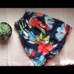 Hollister Navy Floral Skirt